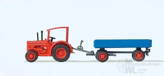 Preiser 79502 - Hanomag-Schlepper mit Anhänge N 1:160