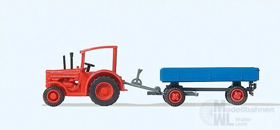 Preiser 79502 - Hanomag-Schlepper mit Anhänge N 1:160