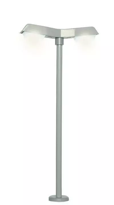 Viessmann 6997 - Straßenleuchte modern doppelt LED weiß TT 1:120