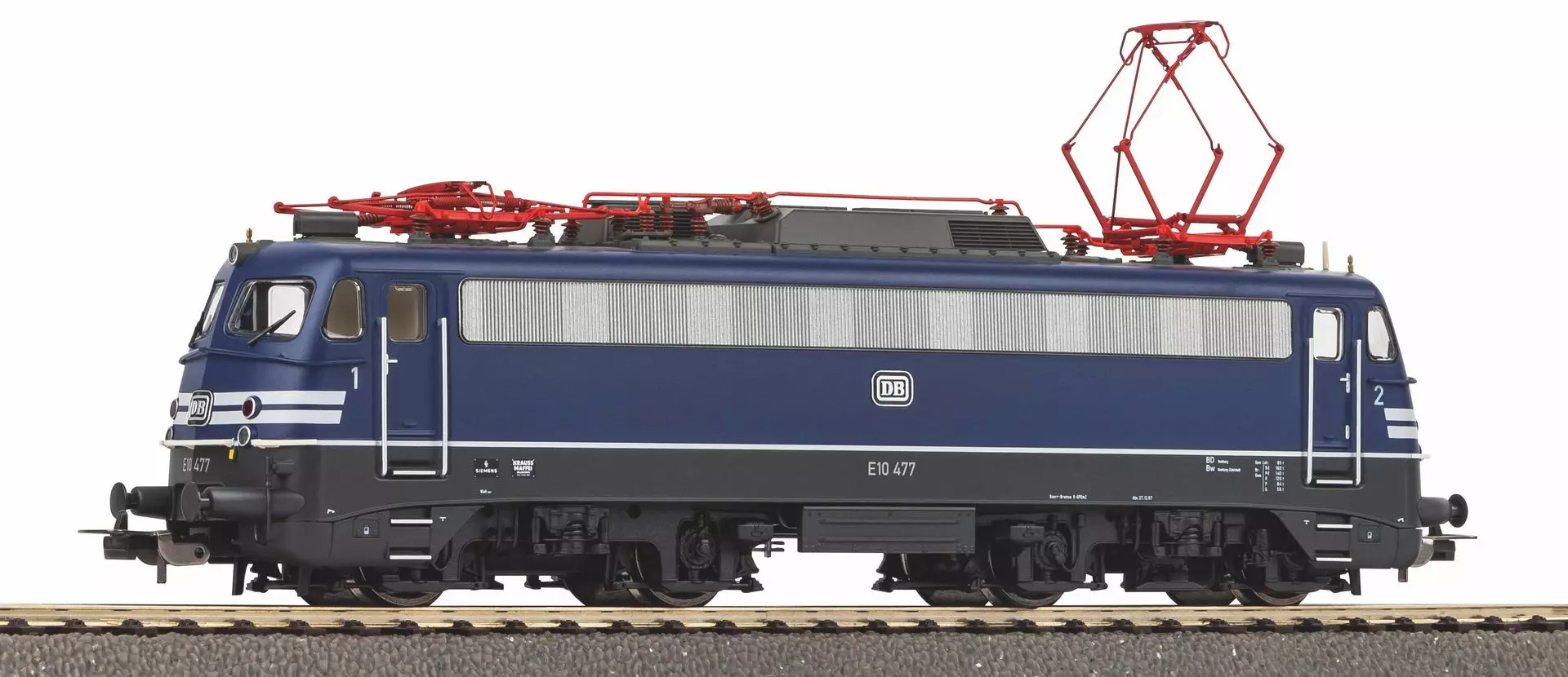 Piko 51968 - E-Lok E 10 477 DB Ep.III mit Warnstreifen H0/GL