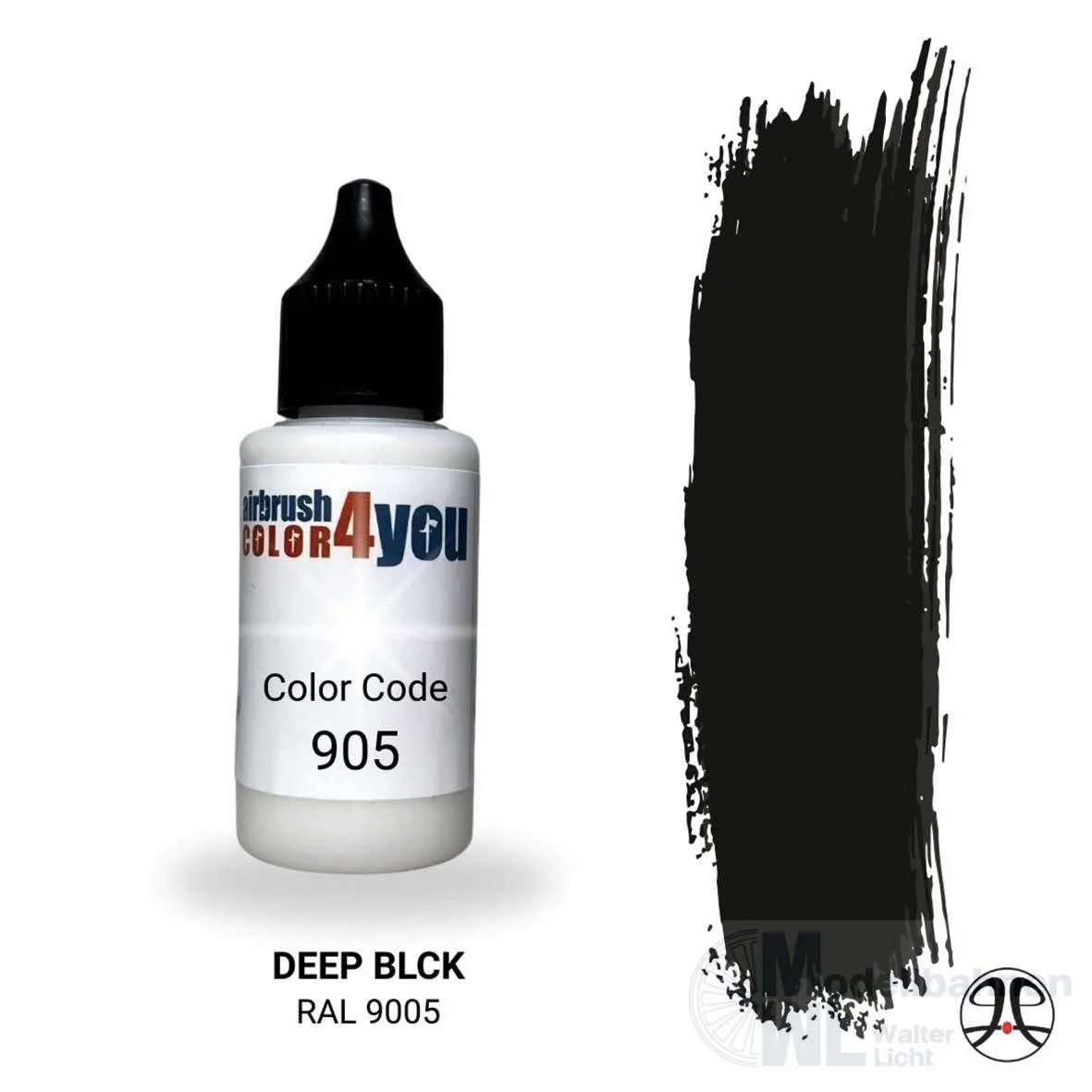Busch 961000905 - Acrylfarbe Tiefschwarz RAL9005 30ml