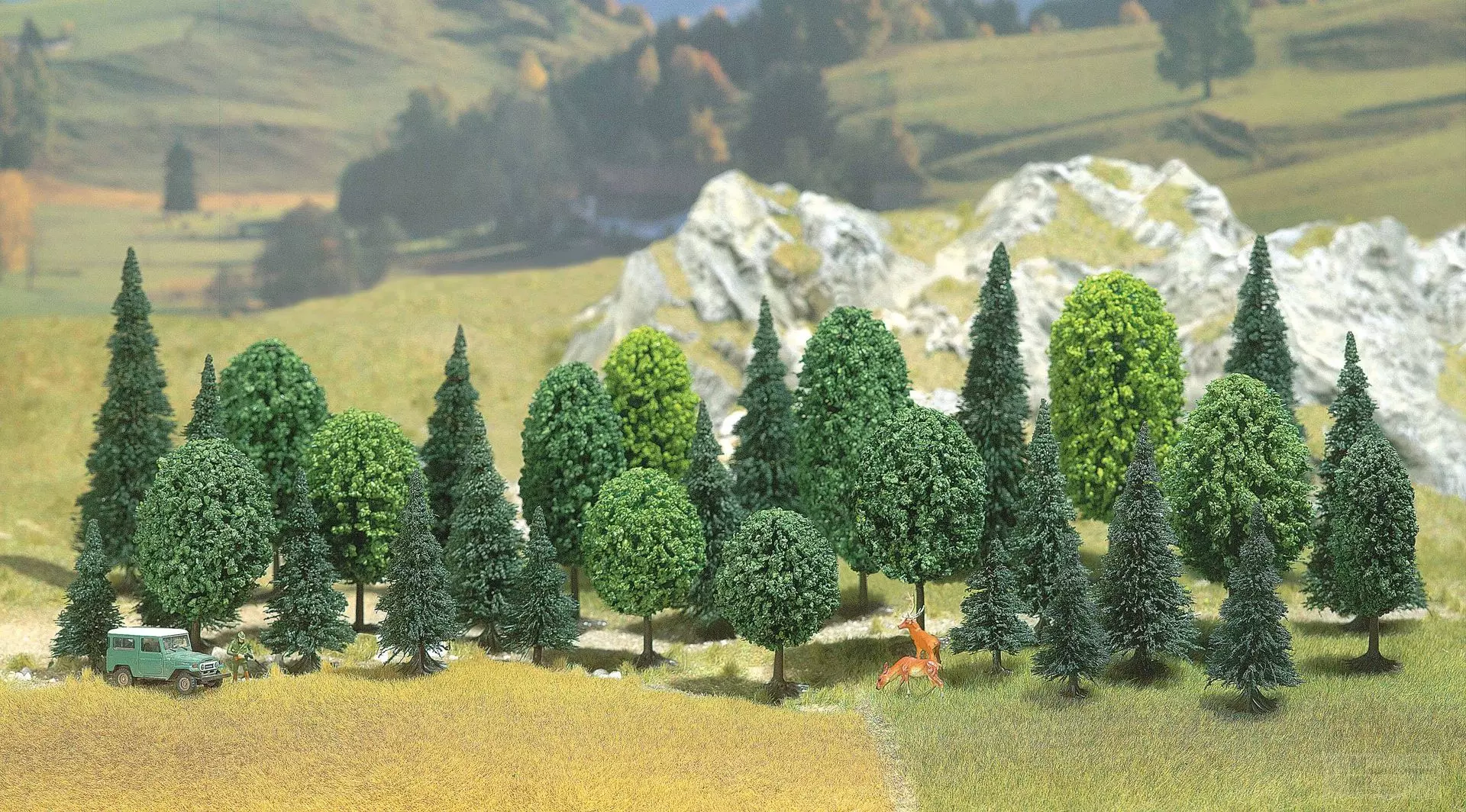 Busch 6489 - Mischwald (30Stck) H0 1:87