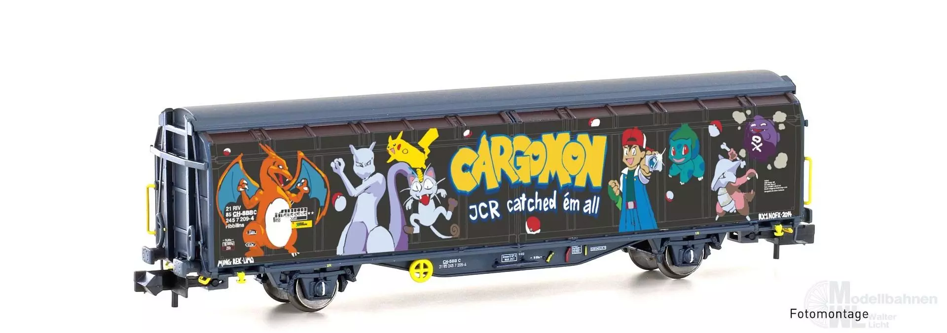 Hobbytrain 24671 - Schiebewandwagen Hbbillns SBB Ep.VI Graffiti-Serie Nr. 9 N 1:160