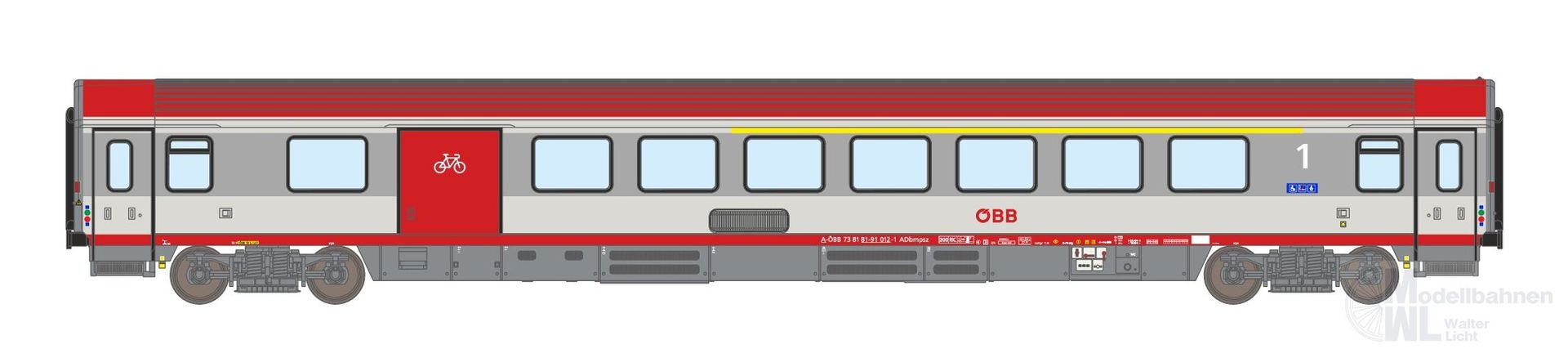 ASM 198180 - Halbgepäckwagen Adbmpsz 73, 1.Kl. ÖBB, Ep.VI, Re-Run N 1:160