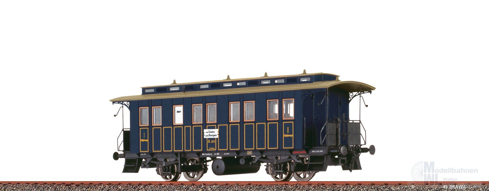 Brawa 45620 - Schlafplatzwagen A K.W.St.E. Ep.I H0/GL Brawa 45620 - Schlafplatzwagen A K.W.St.E. Ep.I H0/GL