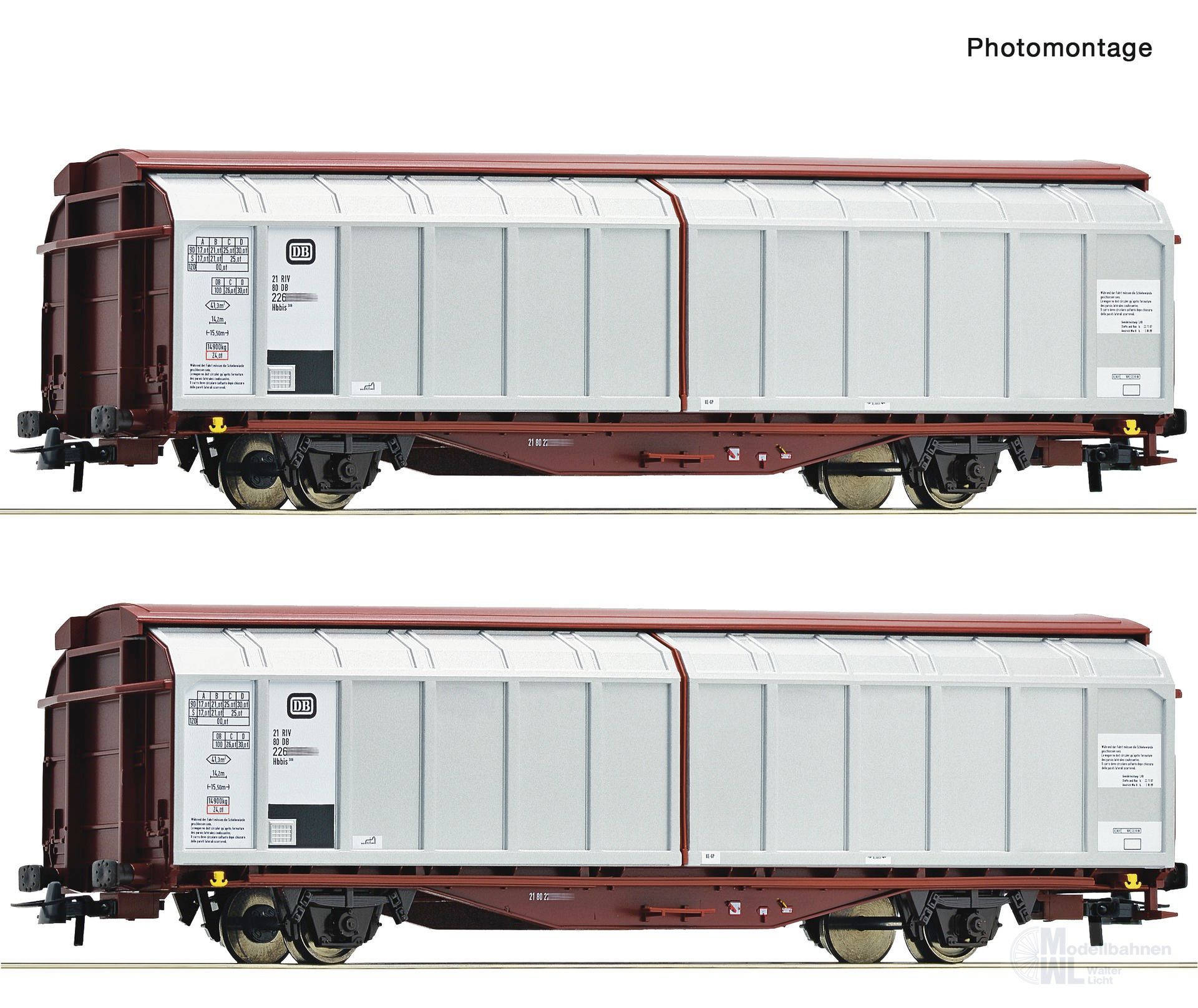 Roco 6600111 - Schiebewandwagen Set DB Ep.IV 2.tlg. H0/GL Roco 6600111 - Schiebewandwagen Set DB Ep.IV 2.tlg. H0/GL