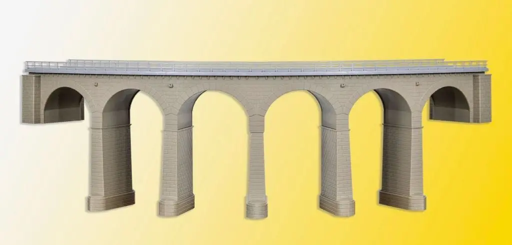 Kibri 39725 - Riedberg-Viadukt mit Eisbrecherpfeilern gebogen eingleisig H0 1:87