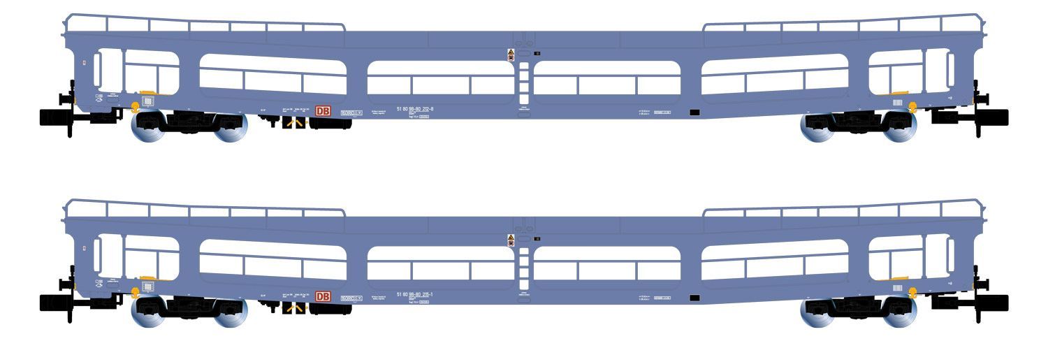 Arnold 4410 - Autotransportwagen Set DB Ep.V DDm blau N 1:160