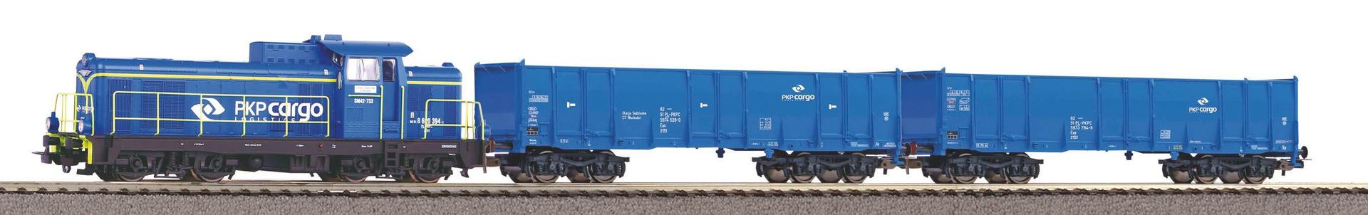 Piko 97937 - S-Set PKP SM42 mit 2 off. Güterwagen PKP Cargo A-Gleis & B VI