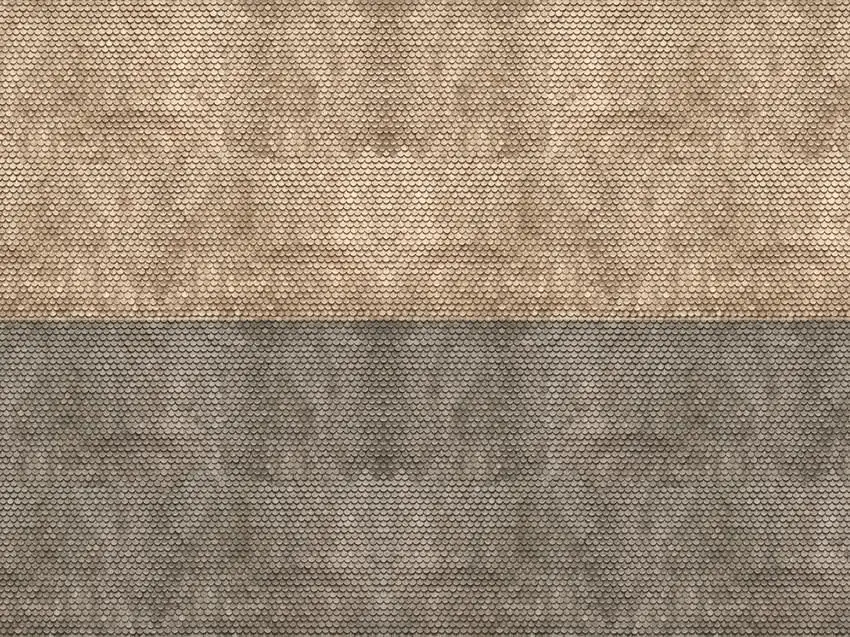 Noch 56971 - 3D-Kartonplatte Biberschwanz grau N 1:160