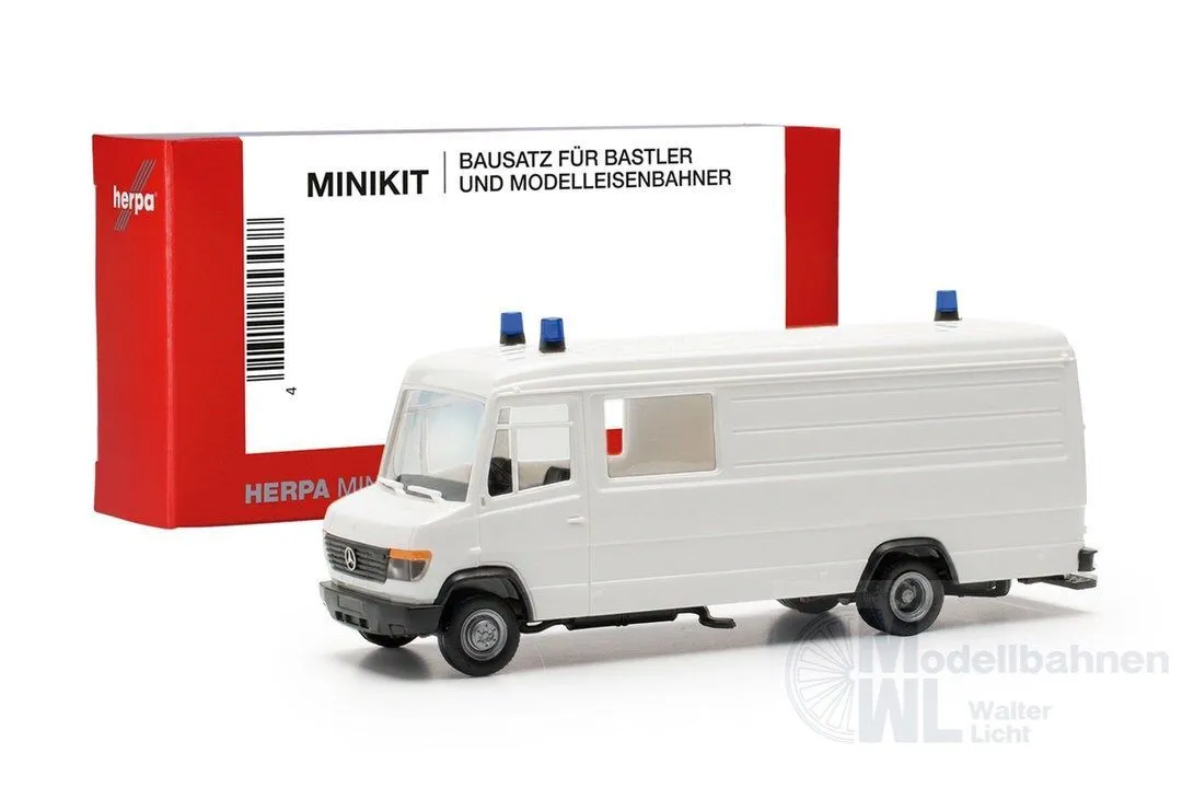 Herpa 013260-003 - MiniKit Mercedes-Benz Vario Langkasten, weiß (1 Stück) H0 1:87