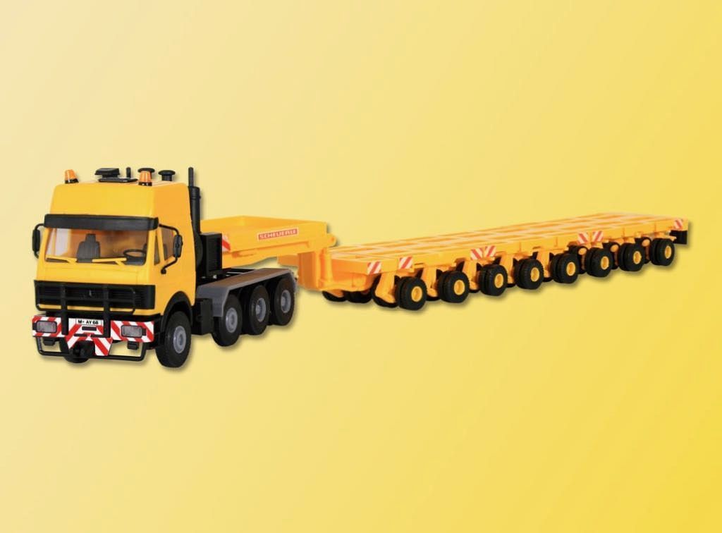 Kibri 13552 - Mercedes-Benz SK mit SCHEUERLE Plattformtieflader H0 1:87