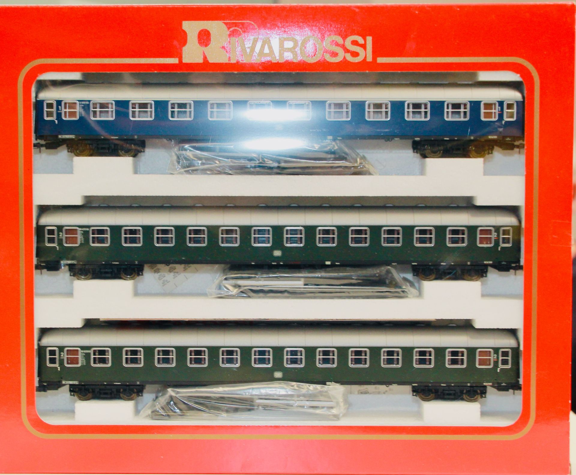 Rivarossi 3635 - Rivarossi - Schnellzugwagen Set DB Ep.III 3.tlg. H0/GL