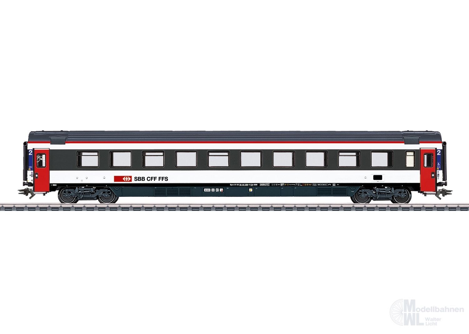 Märklin 43675 - EuroCity Schnellzugwagen SBB Ep.VI 2.Kl. H0/WS