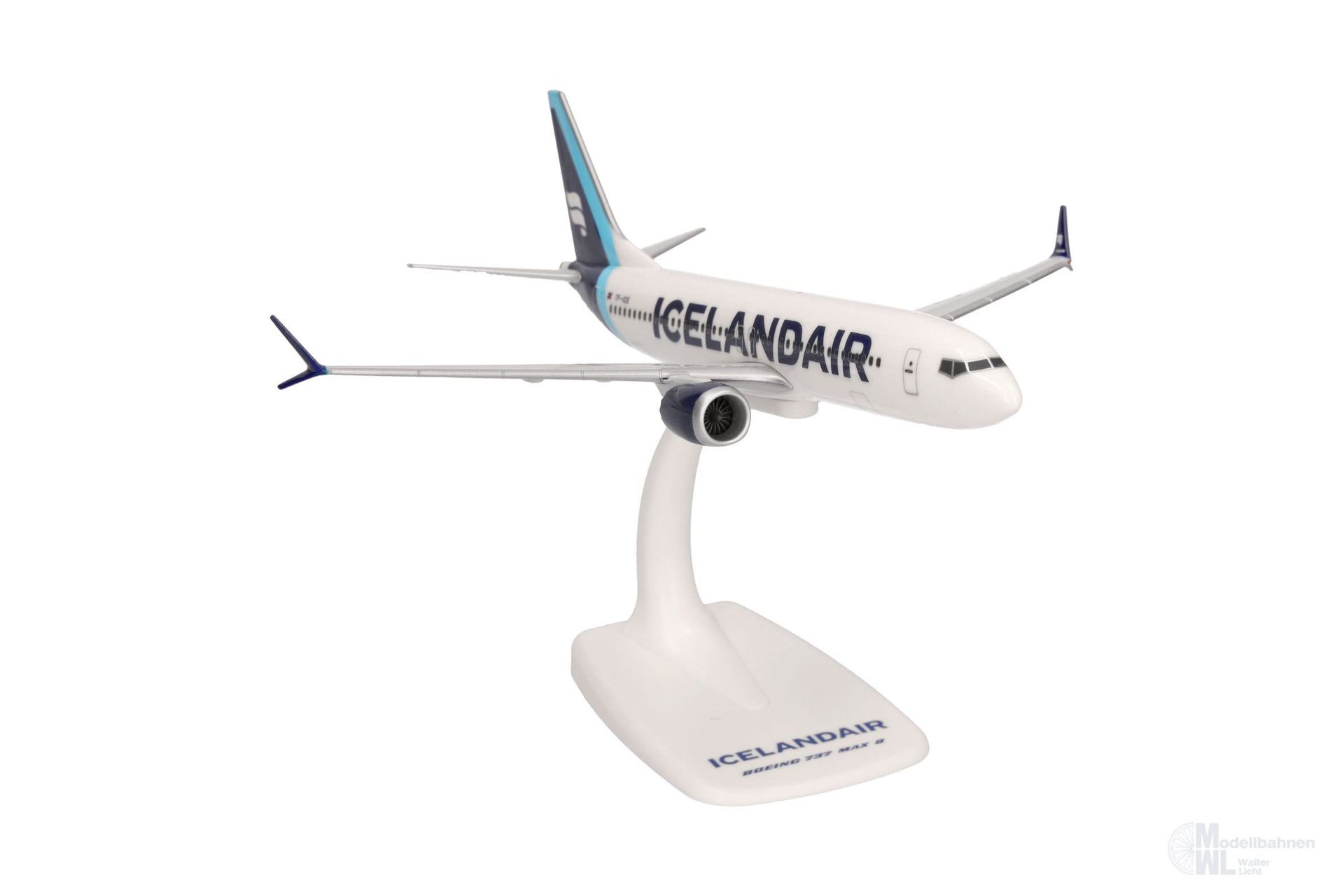 Herpa 613743 - Boeing 737 Max 8 Icelandair - cyan 1:200