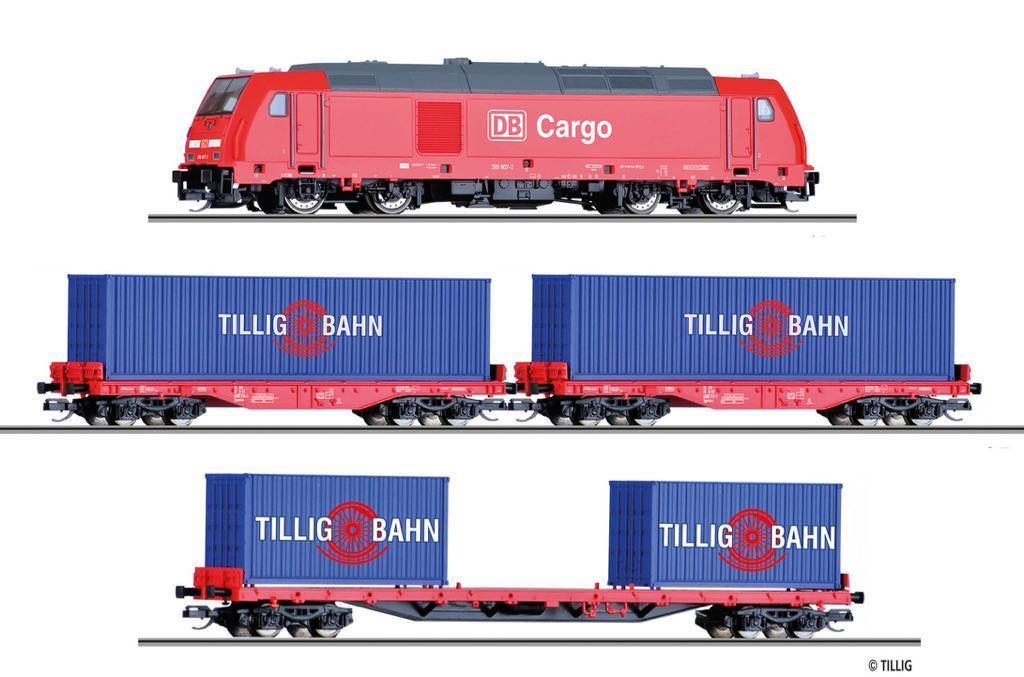 Tillig 01445 - Einsteiger Startset Güterzug DB AG Ep.VI TT 1:120