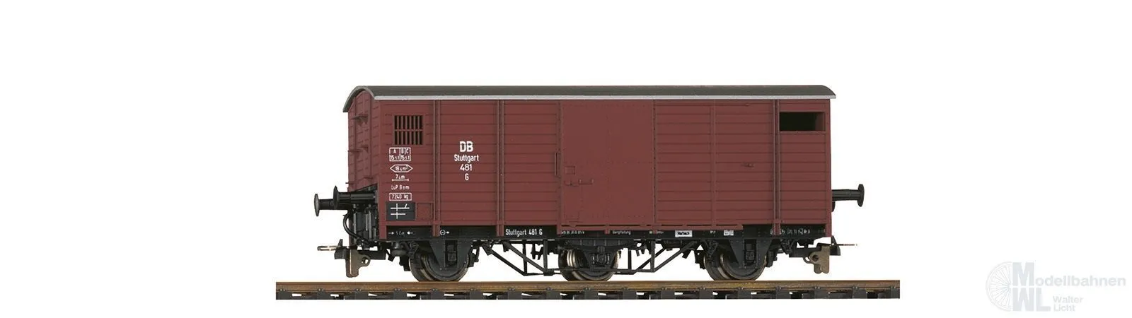 Bemo 2003811 - Pufferwagen DB Ep.III G 481 braun H0e