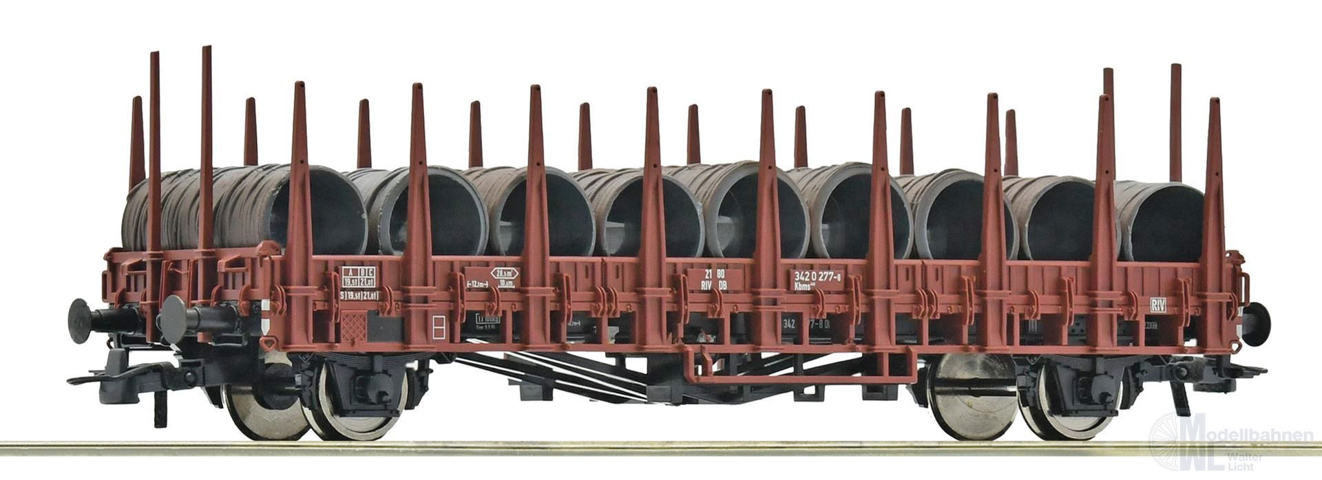 Roco 6600268 - Flachwagen DB Ep.IV mit Drahtrollen H0/GL