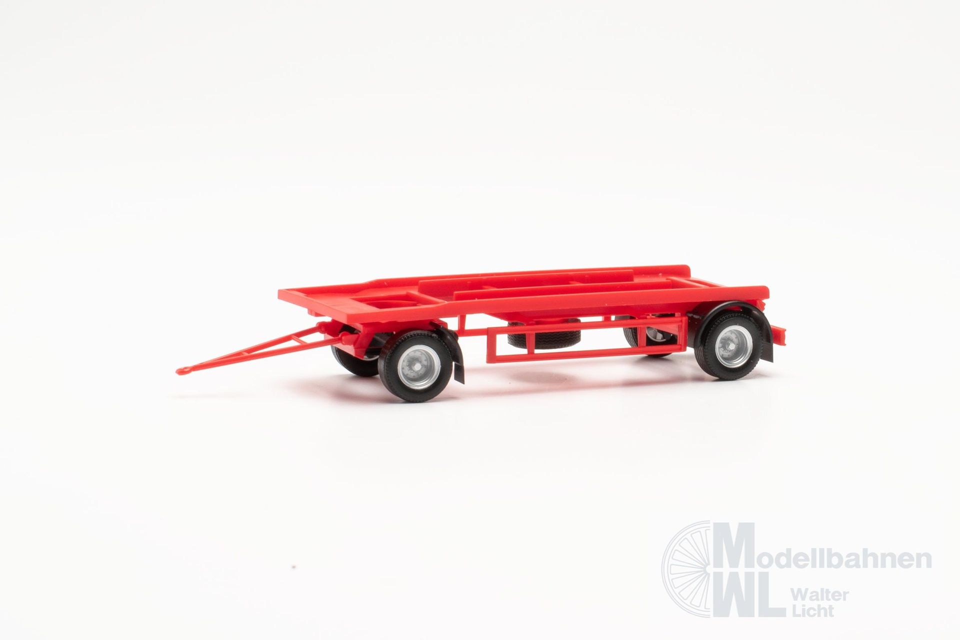 Herpa 076289-002 - Anhänger für Abrollmulde solo rot 2-achs H0 1:87