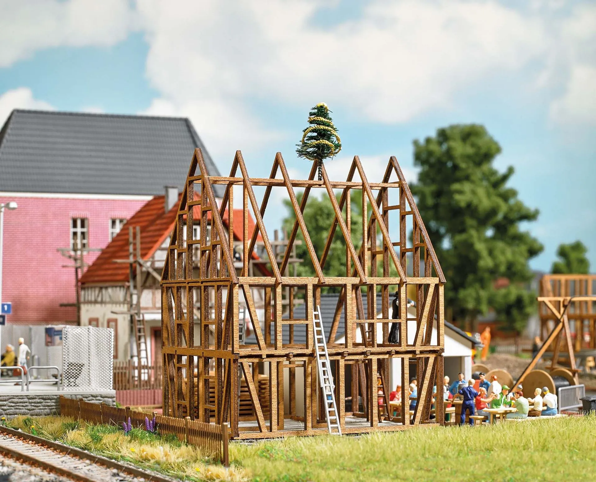 Busch 1370 - Fachwerkhaus Rohbau H0 1:87