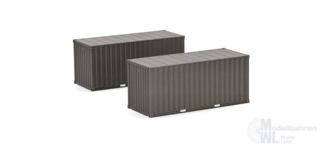 Herpa 747134 - 20ft Container Heer 2x braungrau H0 1:87