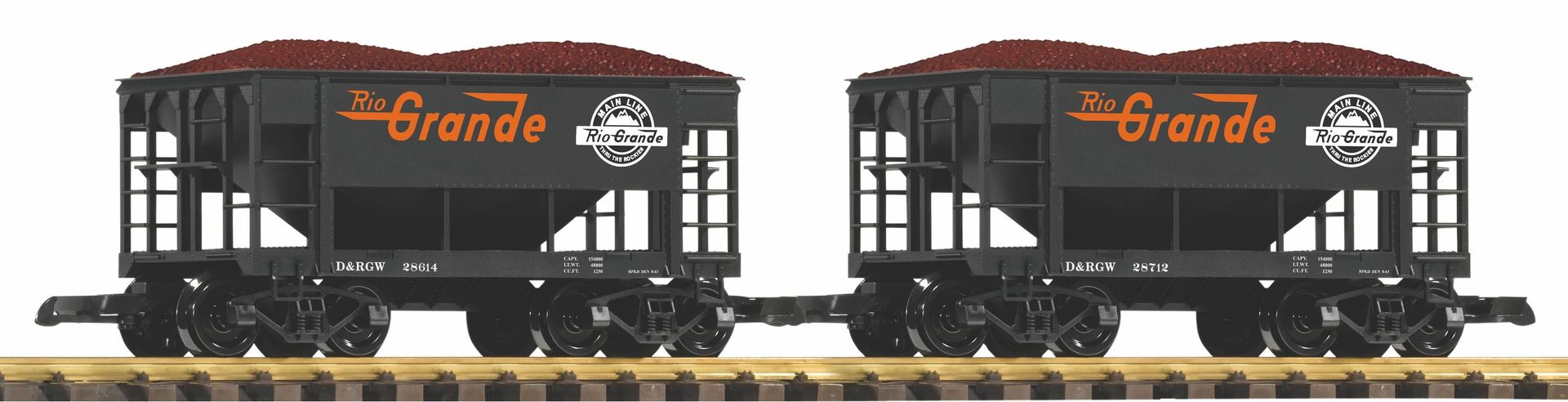 Piko 38931 - Schüttgutwagen Set D&RGW 2.tlg. mit Erzladung SPUR G 1:22,5 Piko 38931 - Schüttgutwagen Set D&RGW 2.tlg. mit Erzladung SPUR G 1:22,5