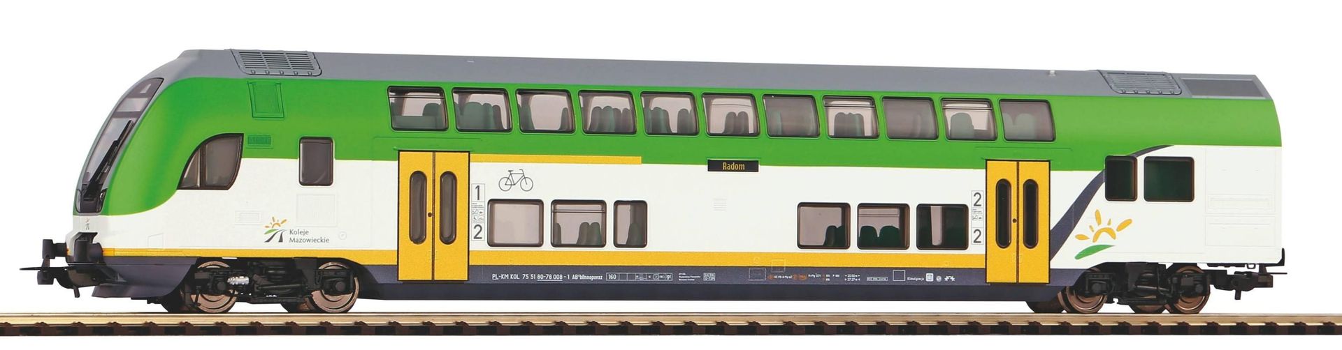 Piko 58807 - Doppelstock Steuerwagen Koleje Ep.VI 2.Kl H0/GL