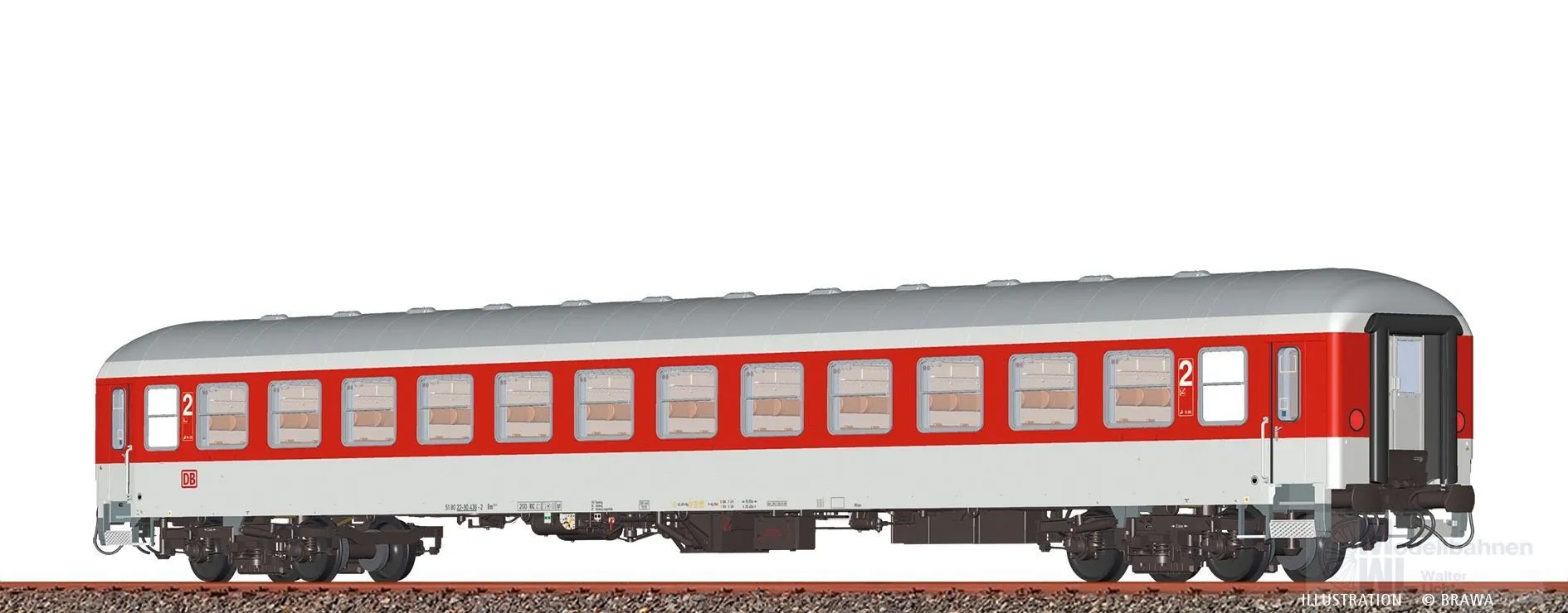 Brawa 58279 - Schnellzugwagen DB Ep.V Bm 235 H0/GL Innenbeleuchtung