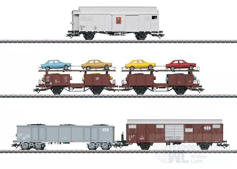 Märklin 46567 - MÄRKLIN - INSIDER Güterwagen-Set zum Krokodil SBB Ep.IV 4.tlg. H0/WS