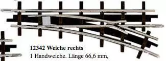 Busch 12342 - 1 Weiche rechts H0 1:87