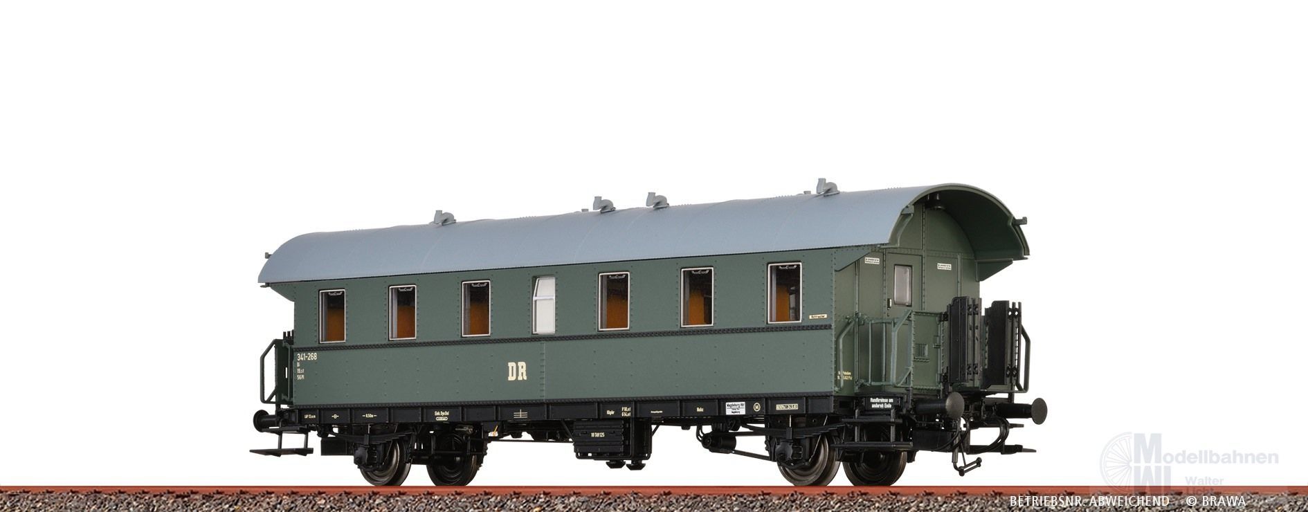 Brawa 46806 - Einheits-Durchgangswagen DR Ep.III Bi H0/GL Brawa 46806 - Einheits-Durchgangswagen DR Ep.III Bi H0/GL