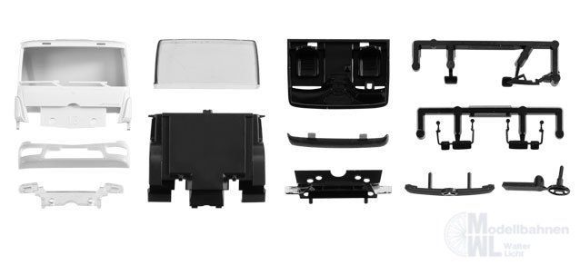 Herpa 084543 - Fahrerhaus Mercedes-Benz Atego 2013 mit separatem Grill, Inhalt: 2 Stück H0 1:87