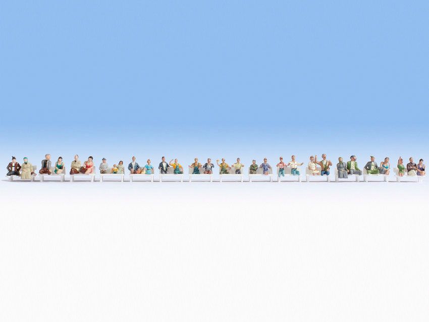 Noch 16050 - Mega-Spar-Set Reisende 30 Figuren, ohne Beine, ohne Bänke H0 1:87 Noch 16050 - Mega-Spar-Set Reisende 30 Figuren, ohne Beine, ohne Bänke H0 1:87