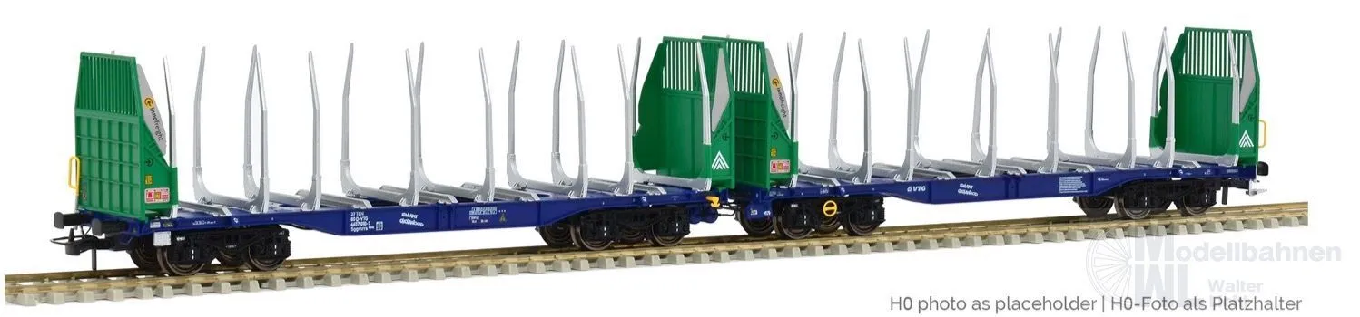 Sudexpress T657010 - Holztransportwagen VTG Ep.VI 028 Green Papier TT 1:120