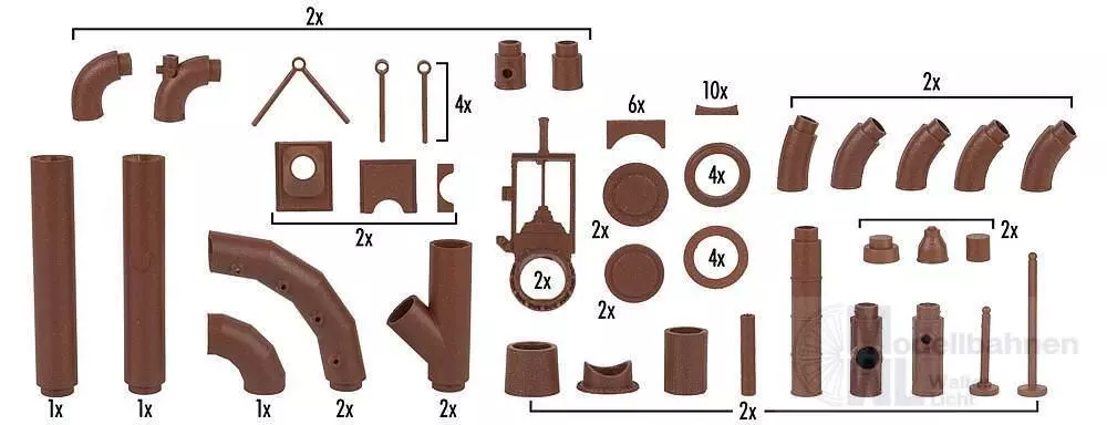 Faller 180327 - Rohrleitungs-Set H0 1:87