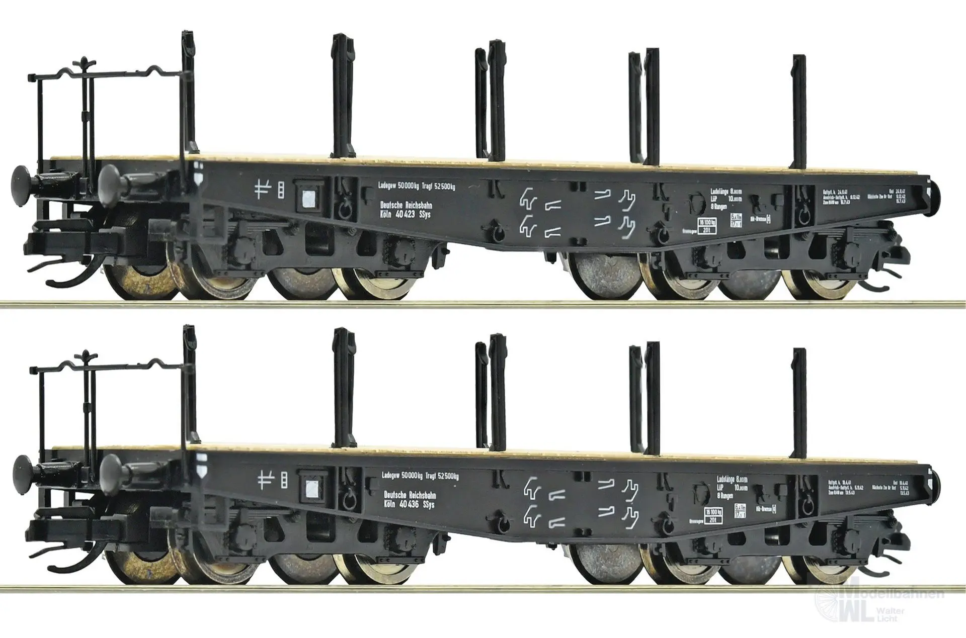 Roco 6680034 - Schwerlastwagen Set DRG Ep.II 2.tlg. TT 1:120