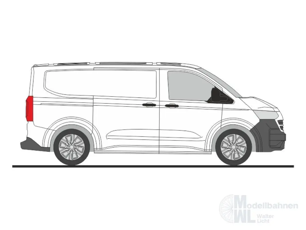 Rietze 11722 - Volkswagen e-Transporter T7 Kasten KR FD clear white H0 1:87