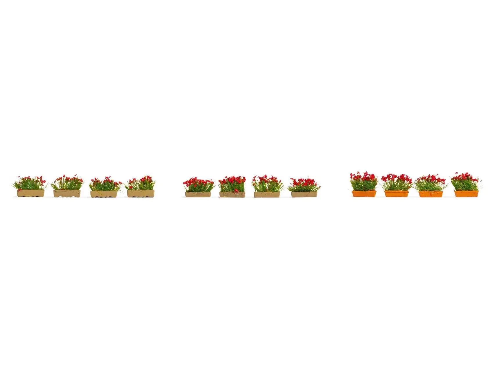 Noch 14010 - Blumenkästen blühend rot H0 1:87