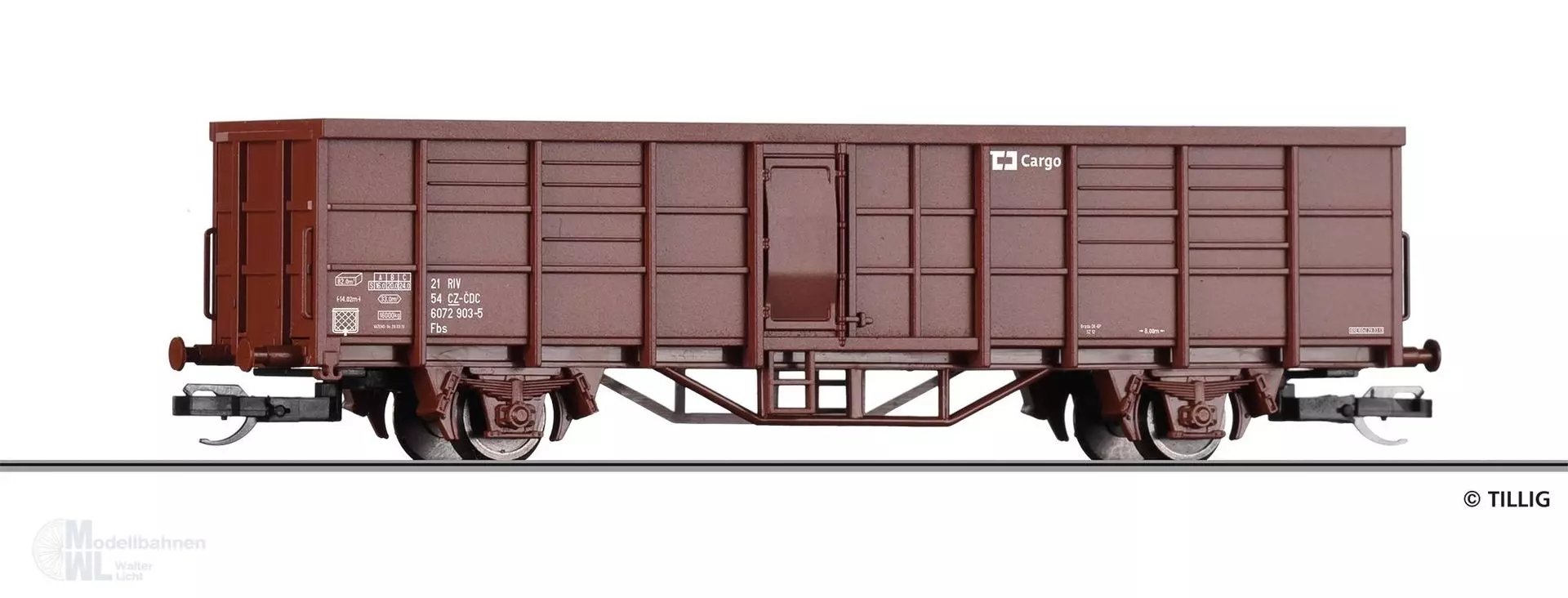 Tillig 14903 - START-Güterwagen offen CD Cargo Ep.VI Fbs TT 1:120