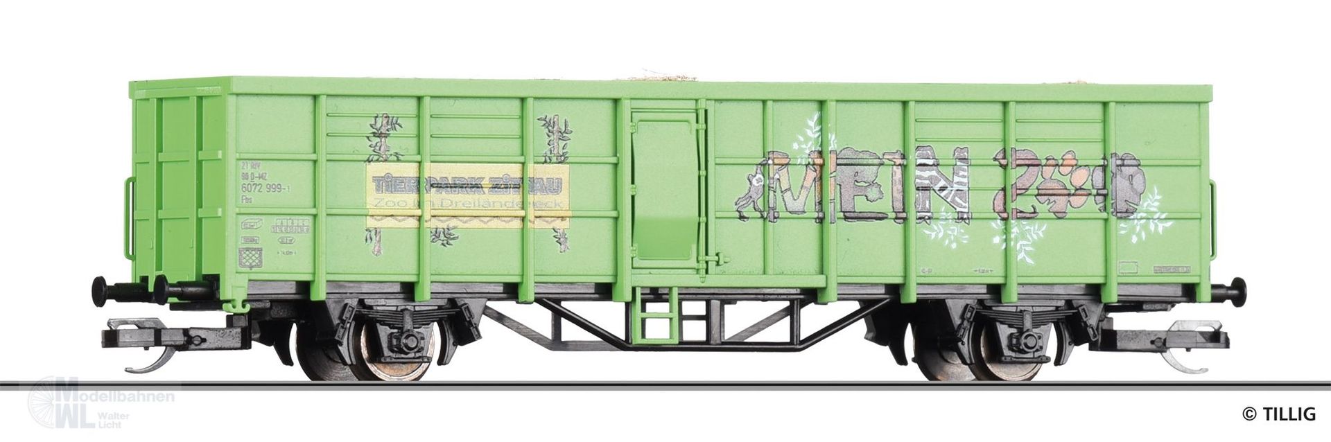Tillig 14901 - START-Güterwagen offen Fbs Mein Zoo beladen mit Heuballen Ep.VI TT 1:120