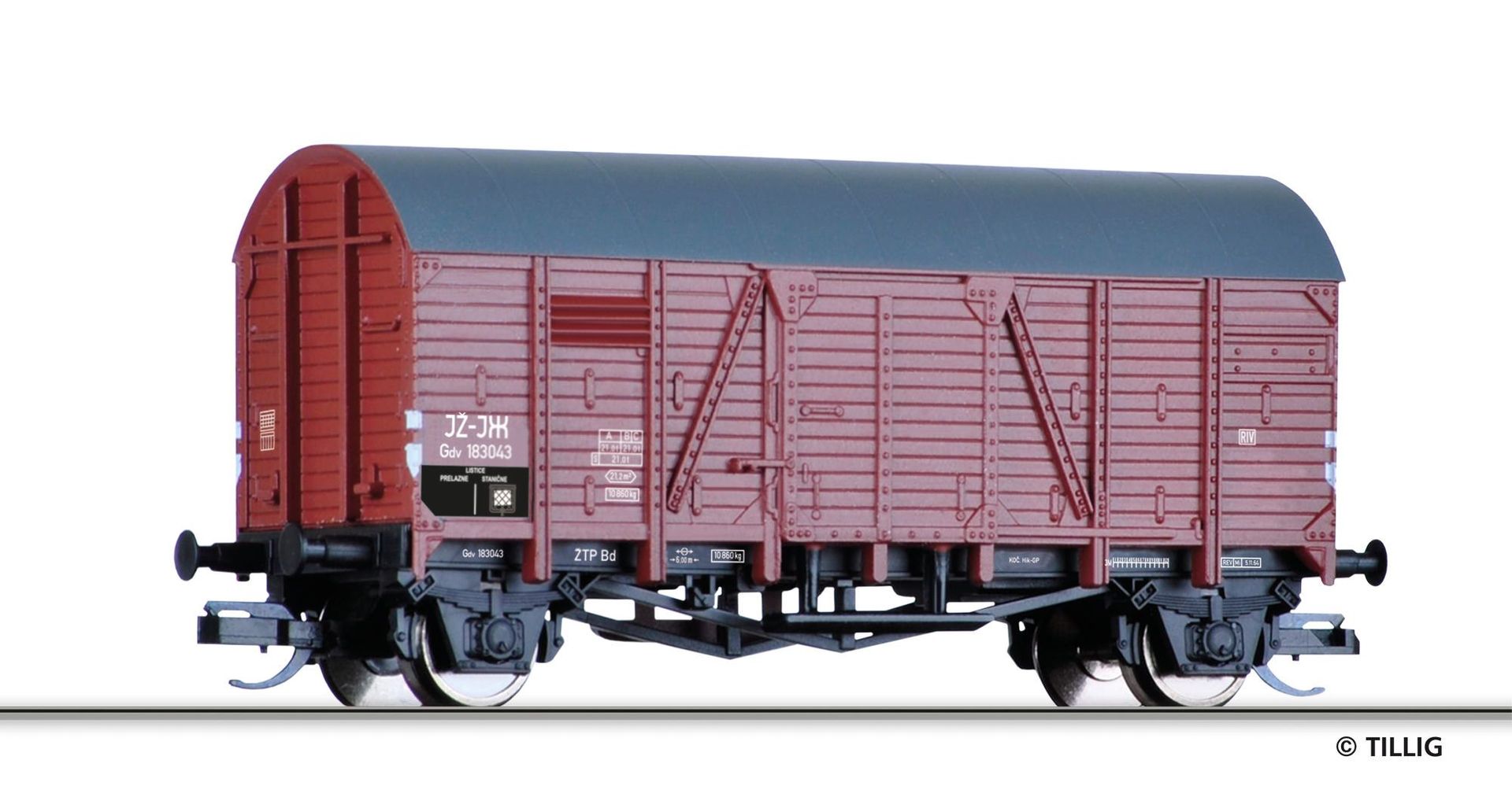 Tillig 95232 - Güterwagen ged. JZ Ep.III Gdvg TT 1:120 Tillig 95232 - Güterwagen ged. JZ Ep.III Gdvg TT 1:120
