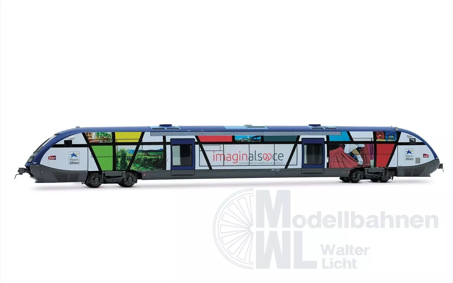 Jouef 2436 - Triebwagen X 73500 SNCF Ep.VI Imaginalsace H0/GL