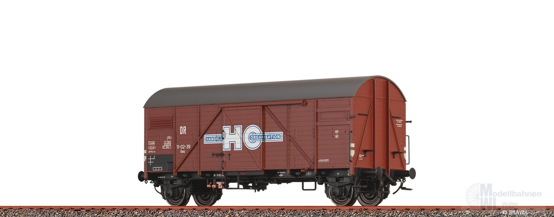 Brawa 51185 - Güterwagen ged. DR Ep.III HO Handelsorganisation H0/GL Brawa 51185 - Güterwagen ged. DR Ep.III HO Handelsorganisation H0/GL