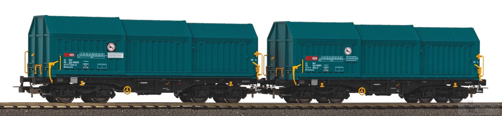 Piko 28304 - Teleskophaubenwagen Set SBB Ep.VI 2.tlg. H0/GL Piko 28304 - Teleskophaubenwagen Set SBB Ep.VI 2.tlg. H0/GL