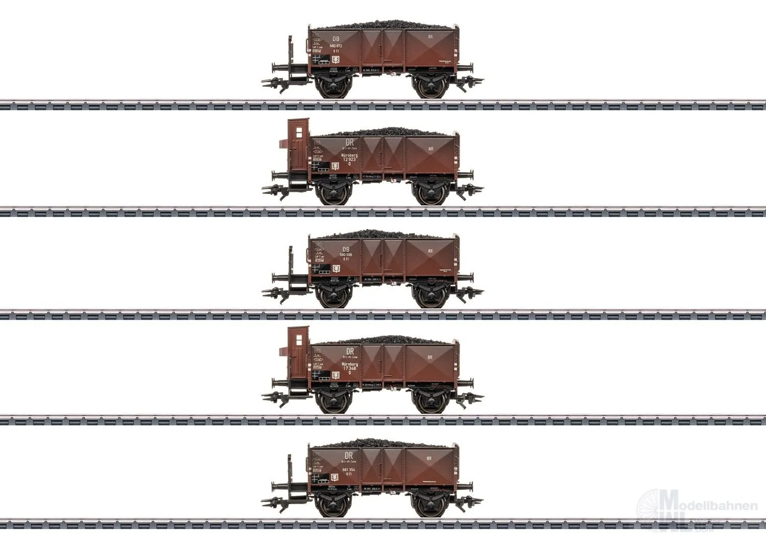 Märklin 46047 - Kohlewagen Set DB Ep.III 5.tlg. H0/WS