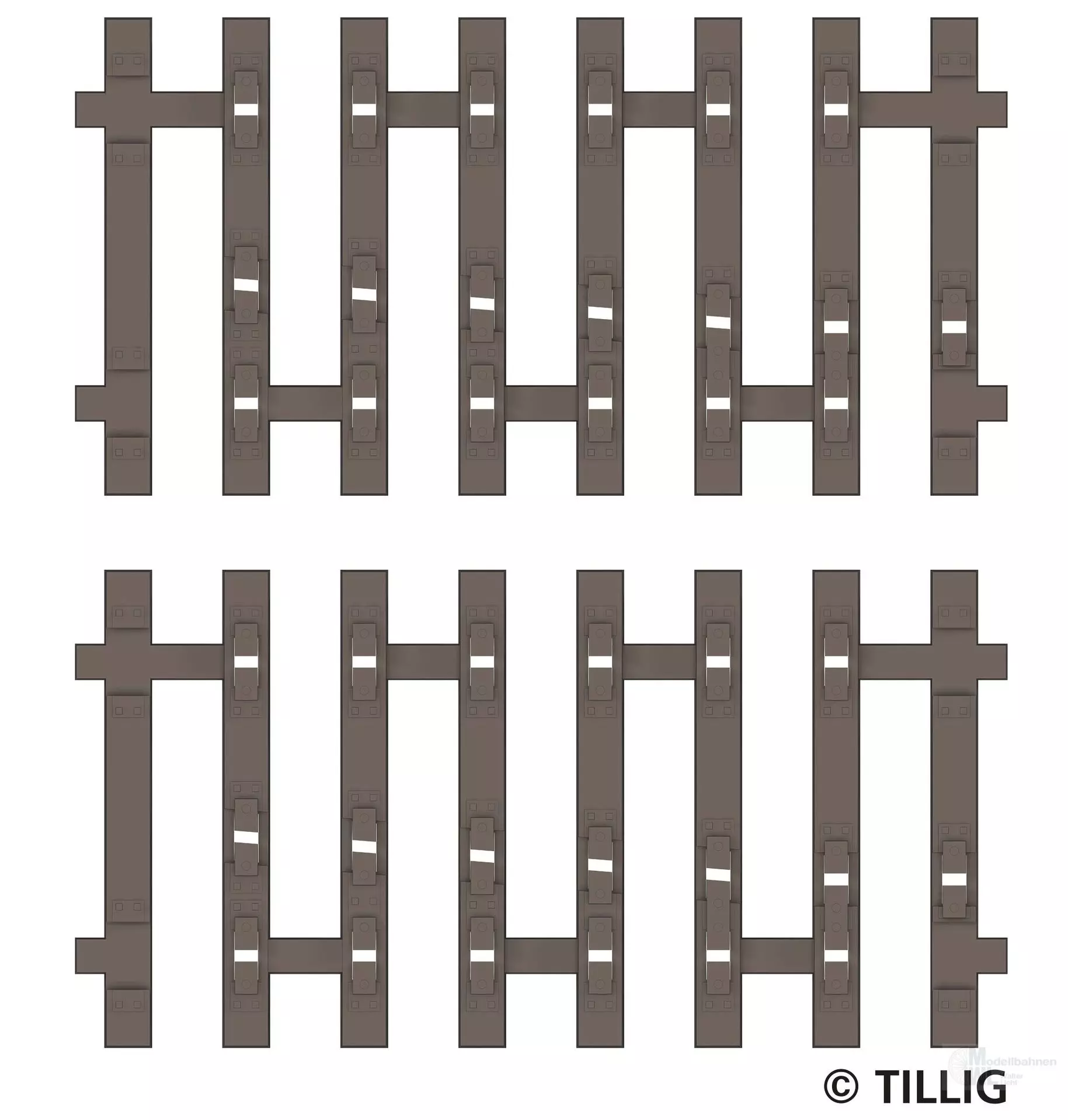 Tillig 83194 - Flex-Schwellenband Zwangsgleis (einseitig) rechts 2 x 41,5mm Endstück TT