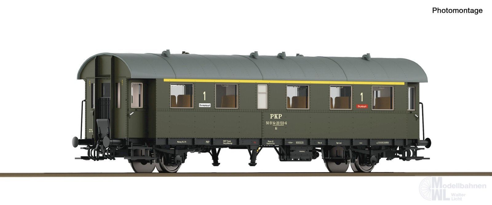 Roco 6280080 - Personenwagen Donnerbüchse PKP Ep.III 1.Kl. Ai TT 1:120