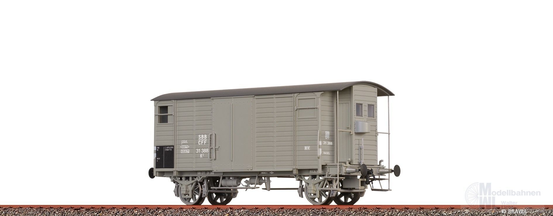 Brawa 47893 - Güterwagen gedeckt SBB Ep.III K2 H0/GL Brawa 47893 - Güterwagen gedeckt SBB Ep.III K2 H0/GL