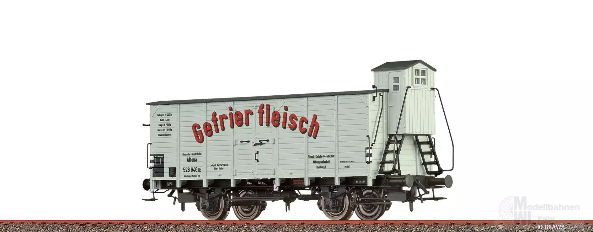 Brawa 51213 - Bierwagen DRG Ep.II Gefrierfleisch Hamburg H0/GL