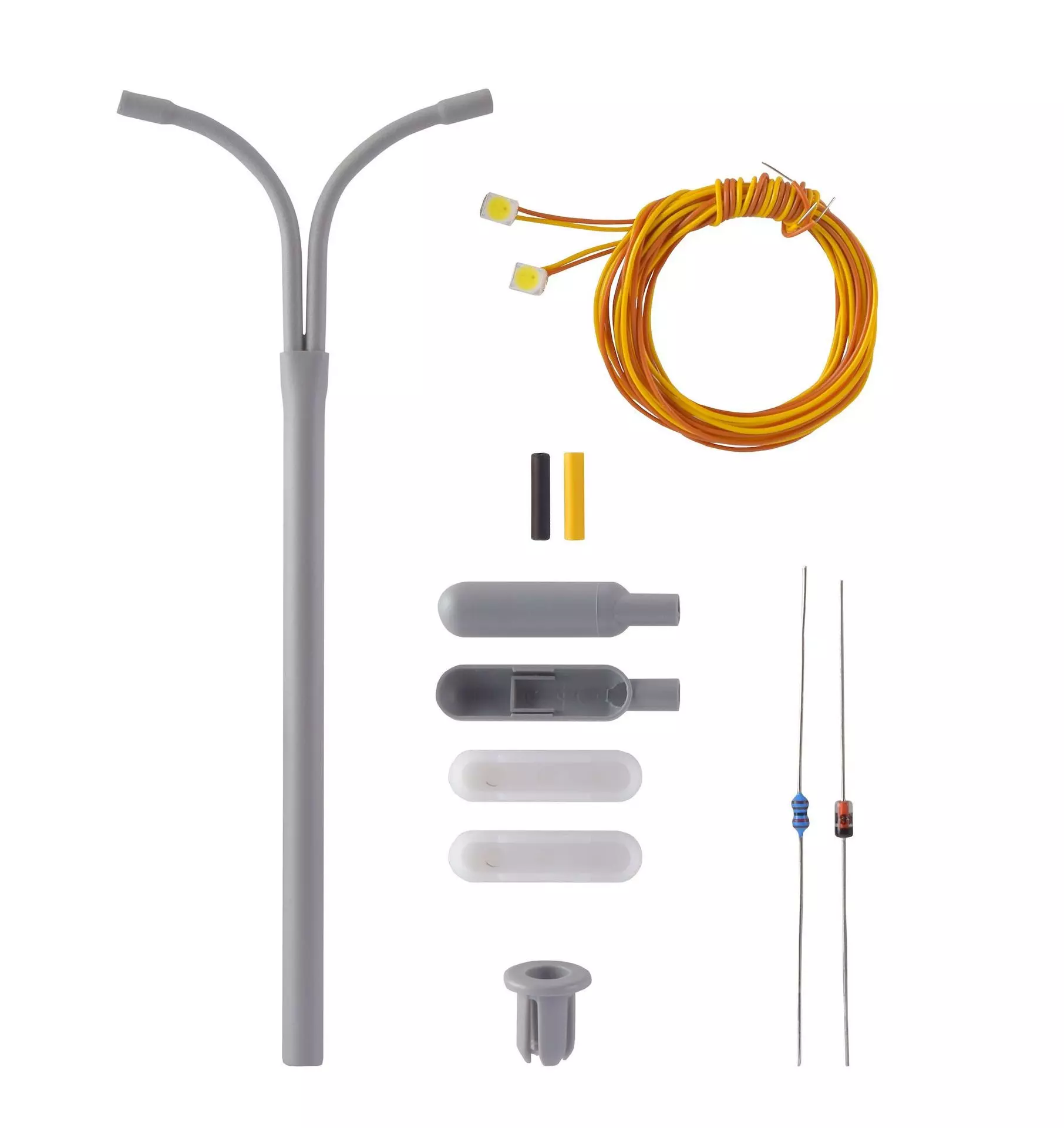 Viessmann 6723 - Bausatz Peitschenleuchte doppelt inkl. Glühbirne H0 1:87